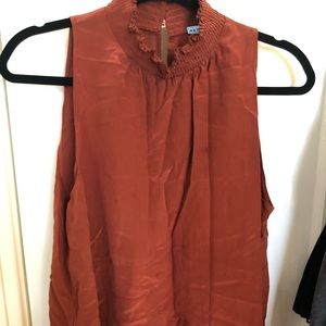 Blouse with turtle-neck look